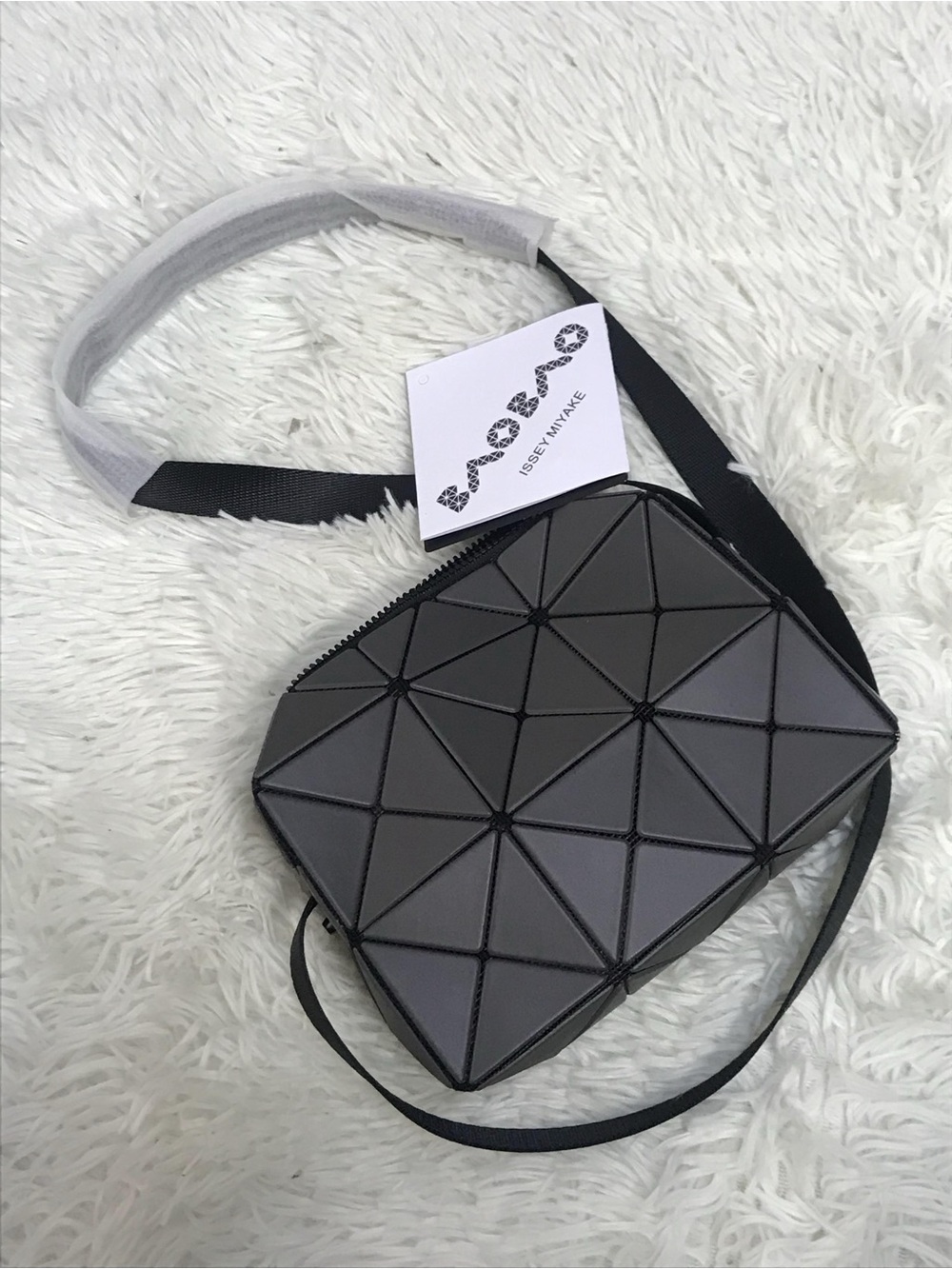 BAO BAO ISSEY MIYAKE Gray Cuboid Crossbody Bag